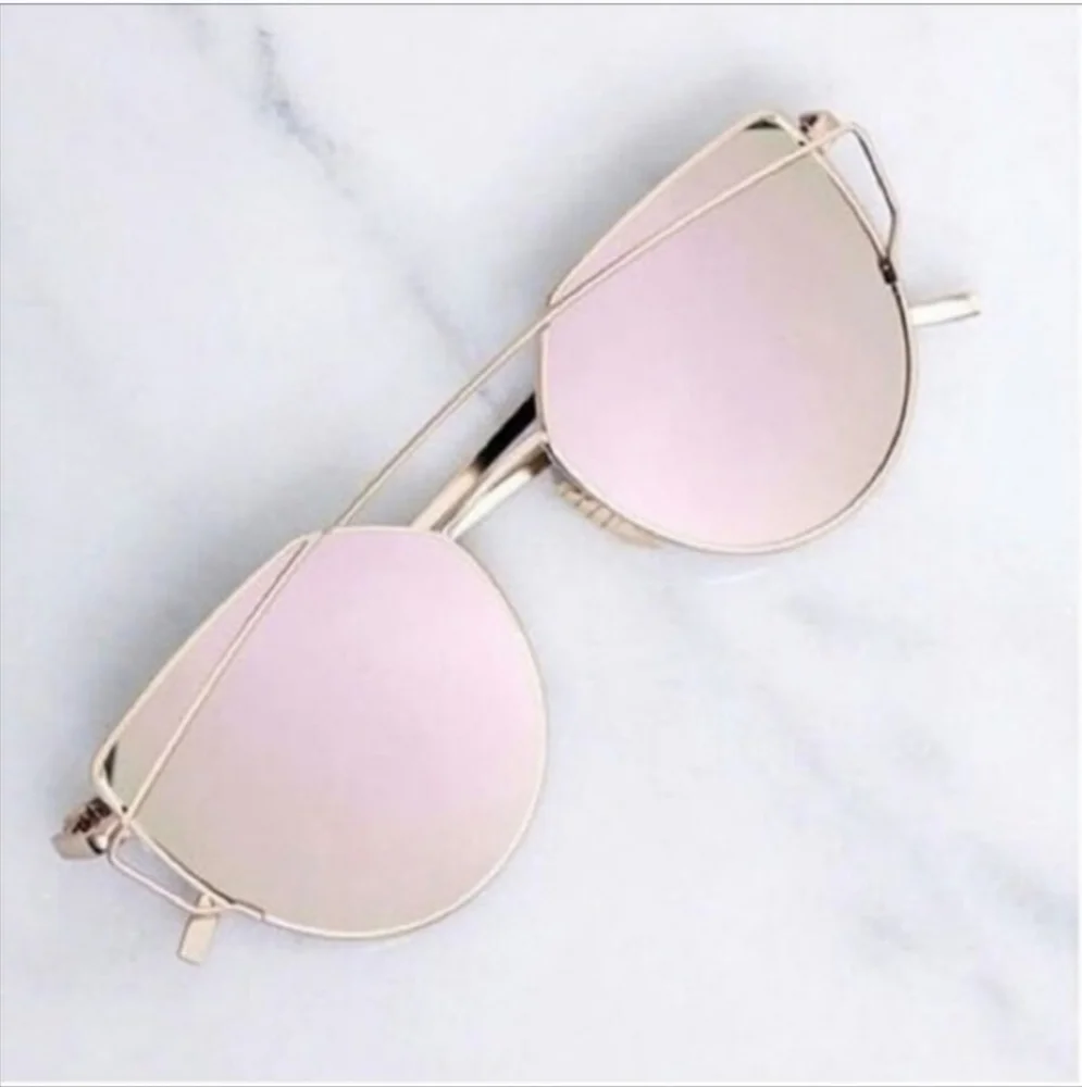 Cat Eye SunglassesAviator Pink Metal Frames New Chic‎